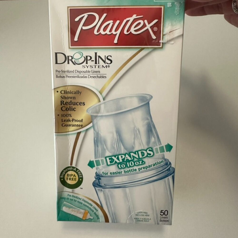 Playtex Drop Ins System Disposable Bottle Liners 8-10oz 50 CT New‎ Sealed